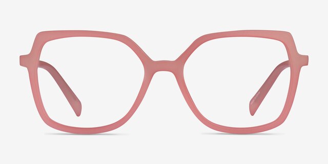 Lunette Matte Pink PlasticEyeglass Frames from EyeBuyDirect, Front View