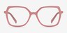 Lunette Matte Pink PlasticEyeglass Frames from EyeBuyDirect, Front View