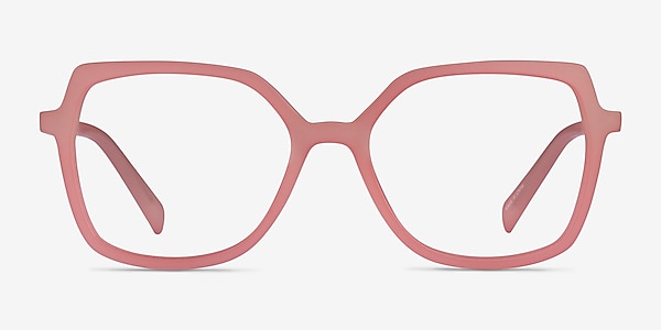 Lunette Matte Pink Plastic Eyeglass Frames