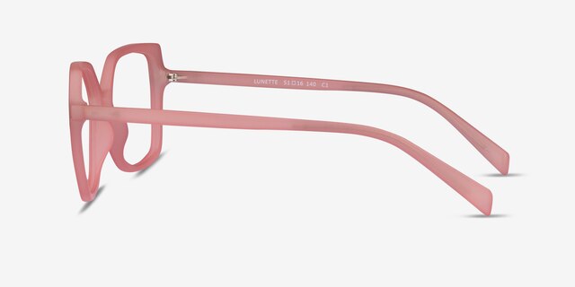 Lunette Matte Pink PlasticEyeglass Frames from EyeBuyDirect, Side View