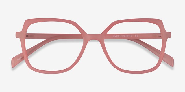Lunette Matte Pink PlasticEyeglass Frames from EyeBuyDirect, Closed View