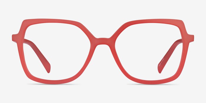 Lunette Matte Red Plastic Eyeglass Frames from EyeBuyDirect