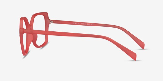 Lunette Matte Red PlasticEyeglass Frames from EyeBuyDirect, Side View