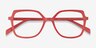 Lunette Matte Red PlasticEyeglass Frames from EyeBuyDirect, Closed View