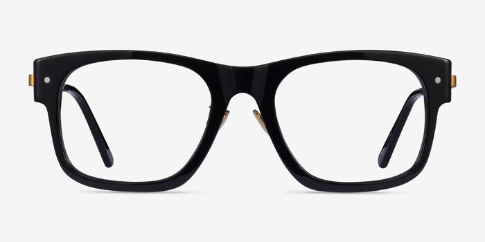 Carlyle Black Gold Acétate Montures de lunettes de vue d'EyeBuyDirect