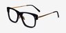 Carlyle Black Gold AcetateEyeglass Frames from EyeBuyDirect, Angle View