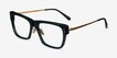 Crosby Teal Gold AcetateEyeglass Frames from EyeBuyDirect, Angle View