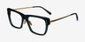 Crosby Teal Gold AcetateEyeglass Frames from EyeBuyDirect, Angle View