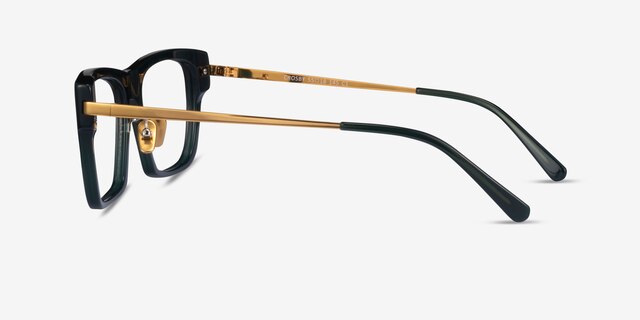 Crosby Teal Gold AcetateEyeglass Frames from EyeBuyDirect, Side View