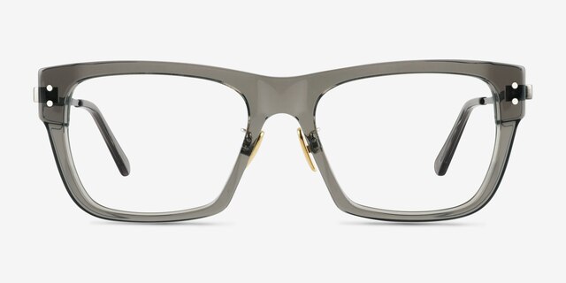 Crosby Clear Gray Gunmetal AcetateEyeglass Frames from EyeBuyDirect, Front View