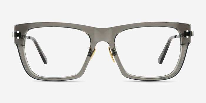 Crosby Clear Gray Gunmetal Acetate Eyeglass Frames from EyeBuyDirect