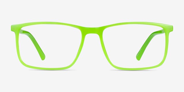 Interstellar Green PlasticEyeglass Frames from EyeBuyDirect, Front View