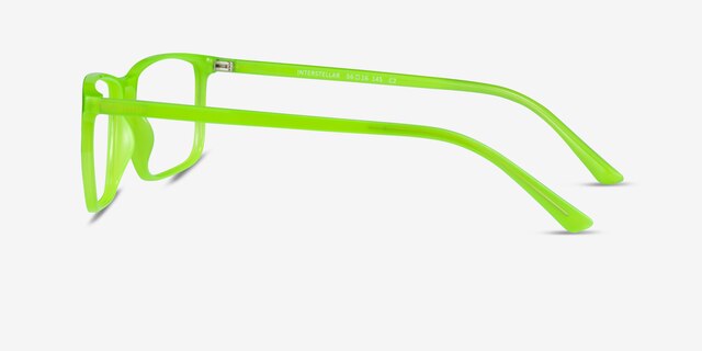 Interstellar Green PlasticEyeglass Frames from EyeBuyDirect, Side View