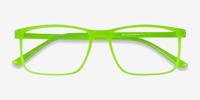 Interstellar Green PlasticEyeglass Frames from EyeBuyDirect, Closed View