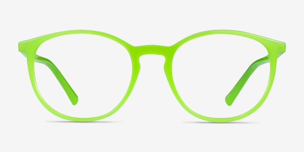 Crescent Green Plastic Eyeglass Frames