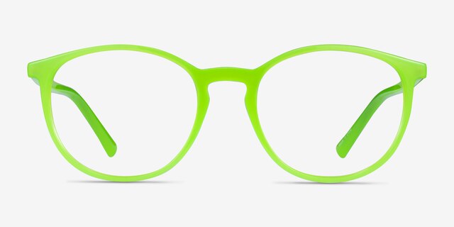 Crescent Green PlasticEyeglass Frames from EyeBuyDirect, Front View