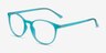 Crescent Bleu PlastiqueMontures de lunettes de vue d'EyeBuyDirect, Vue d'Angle