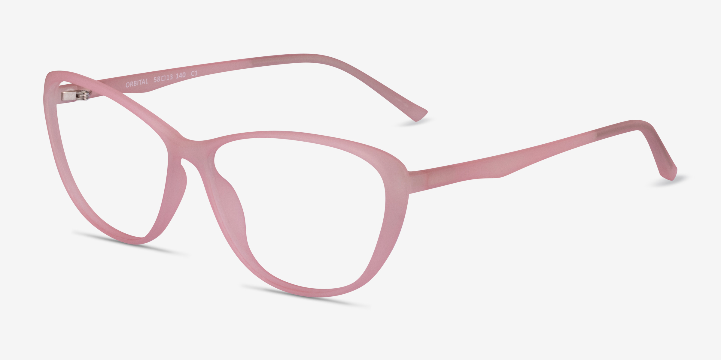 Orbital Cat Eye Matte Pink Glasses for Women Eyebuydirect