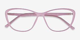 Orbital Matte Purple Plastique Montures de lunettes de vue d'EyeBuyDirect, Vue Rapprochée