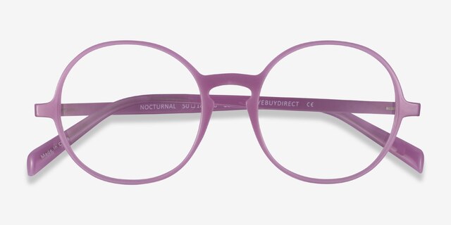 Nocturnal Purple PlasticEyeglass Frames from EyeBuyDirect, Closed View