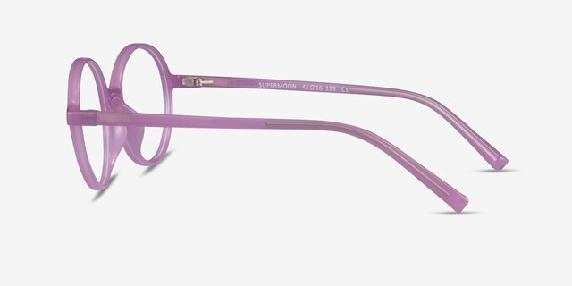 Supermoon Purple PlasticEyeglass Frames from EyeBuyDirect, Side View