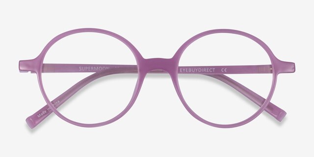 Supermoon Purple PlasticEyeglass Frames from EyeBuyDirect, Closed View