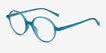 Supermoon Teal PlasticEyeglass Frames from EyeBuyDirect, Angle View