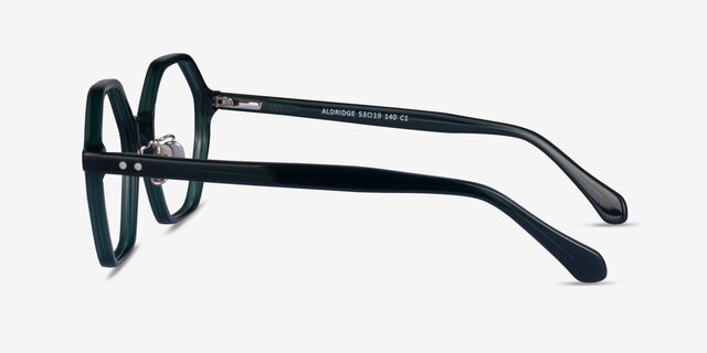 Aldridge Dark Green AcetateEyeglass Frames from EyeBuyDirect, Side View