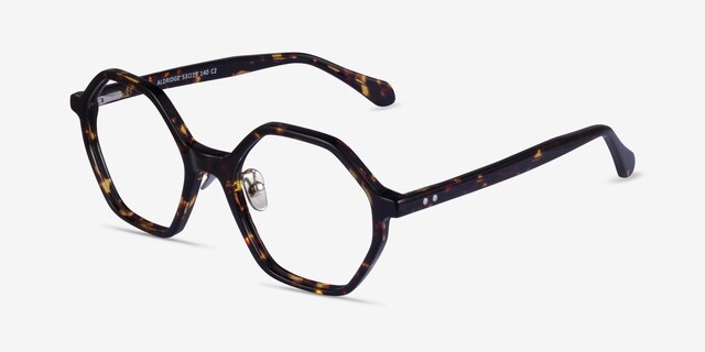 Aldridge Tortoise AcetateEyeglass Frames from EyeBuyDirect, Angle View