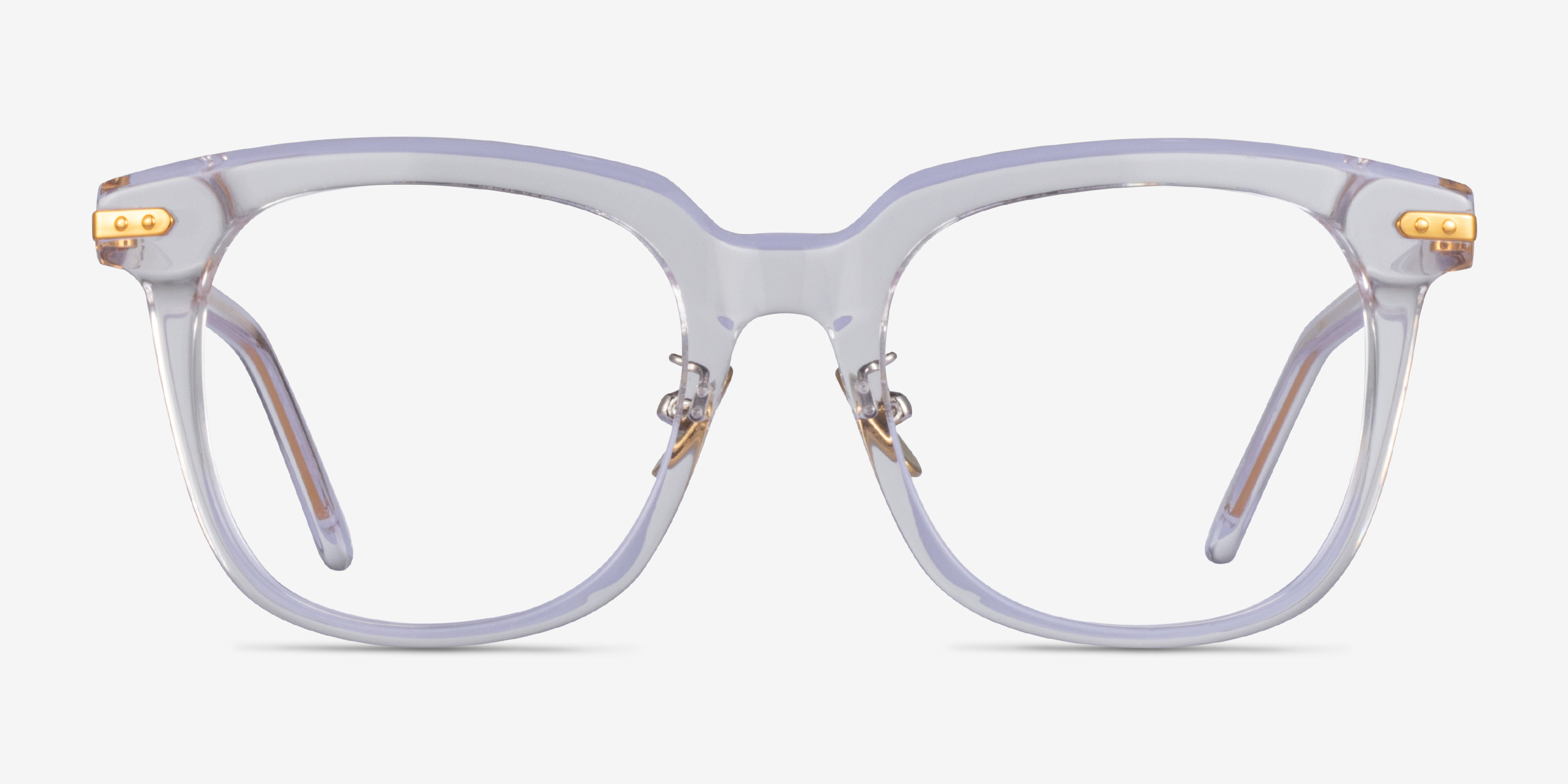 Hadley Square Clear Gold Full Rim Eyeglasses | Eyebuydirect Canada