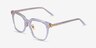 Hadley Clear Gold AcetateEyeglass Frames from EyeBuyDirect, Angle View