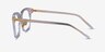 Hadley Clear Gold AcetateEyeglass Frames from EyeBuyDirect, Side View