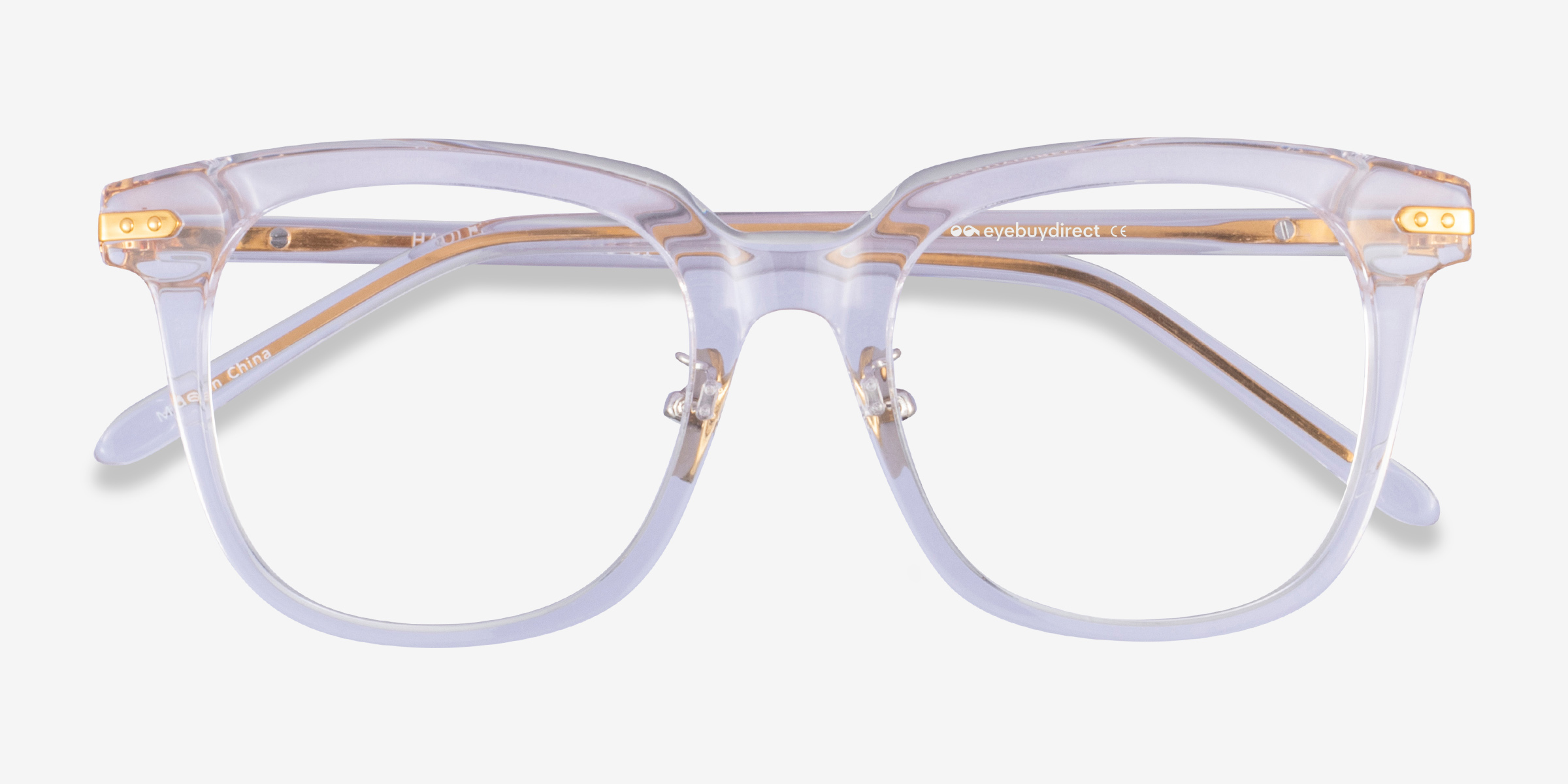 Hadley Square Clear Gold Full Rim Eyeglasses | Eyebuydirect