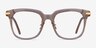 Hadley Champagne Gold AcétateMontures de lunettes de vue d'EyeBuyDirect, Vue de Face