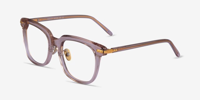 Hadley Champagne Gold AcétateMontures de lunettes de vue d'EyeBuyDirect, Vue d'Angle