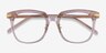 Hadley Champagne Gold AcétateMontures de lunettes de vue d'EyeBuyDirect, Vue Rapprochée