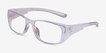 Furnace Clear Gray PlasticEyeglass Frames from EyeBuyDirect, Angle View