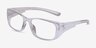 Furnace Clear Gray PlasticEyeglass Frames from EyeBuyDirect, Angle View