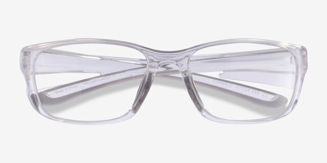 Furnace Clear Gray PlasticEyeglass Frames from EyeBuyDirect, Closed View