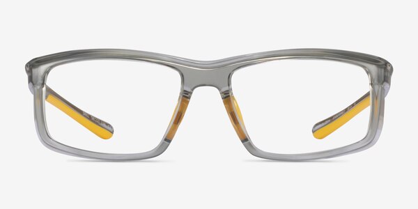 Drill Clear Gray Yellow Plastic Eyeglass Frames