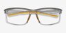 Drill Clear Gray Yellow PlasticEyeglass Frames from EyeBuyDirect, Closed View