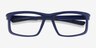 Drill Navy Black PlasticEyeglass Frames from EyeBuyDirect, Closed View