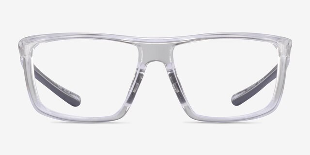 Cast Clear Gray PlasticEyeglass Frames from EyeBuyDirect, Front View