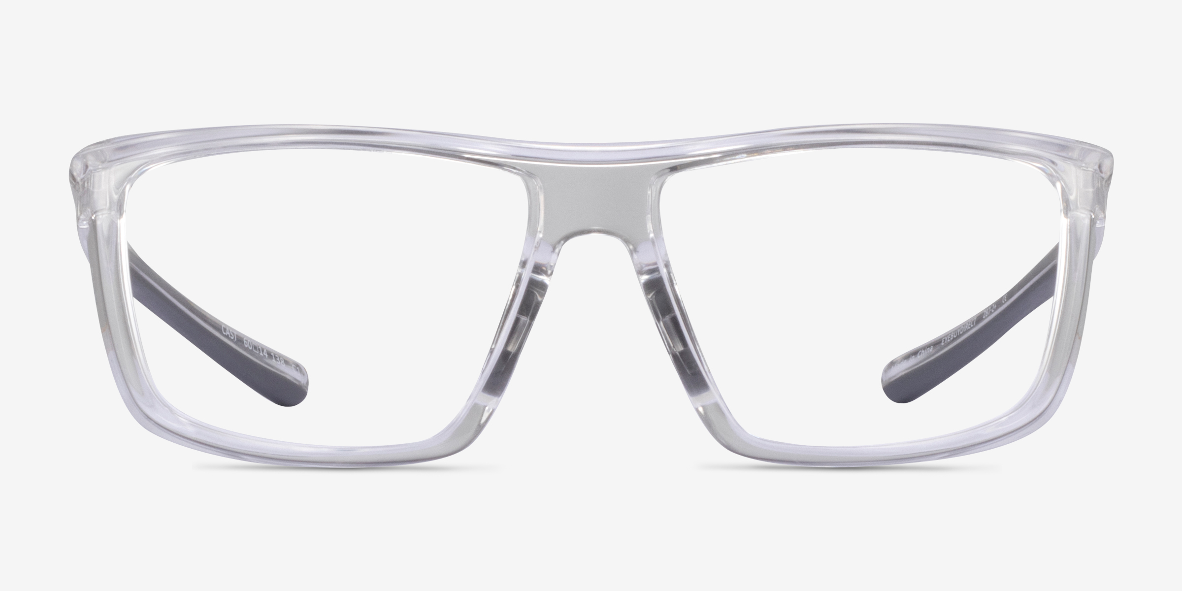 Cast Rectangle Clear Gray Full Rim Eyeglasses | Eyebuydirect