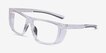 Cast Clear Gray PlasticEyeglass Frames from EyeBuyDirect, Angle View