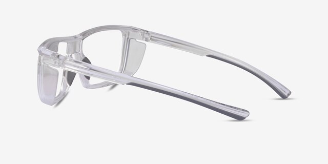 Cast Clear Gray PlasticEyeglass Frames from EyeBuyDirect, Side View