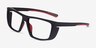 Cast Black Red PlasticEyeglass Frames from EyeBuyDirect, Angle View