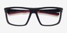 Cast Black Red PlasticEyeglass Frames from EyeBuyDirect, Closed View