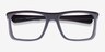 Ignite Dark Red Gray PlasticEyeglass Frames from EyeBuyDirect, Closed View