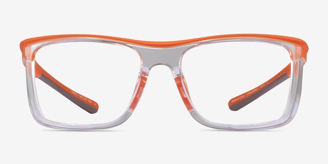 Ignite Orange Clear PlasticEyeglass Frames from EyeBuyDirect, Front View